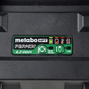 Metabo HPT 4-Port Battery Charger, 36V/18V, Slide-Style Batteries, Rapid Charging Time, Selectable Charging Modes, 2 USB Ports, 2 AC Outlets (UC18YTSL)