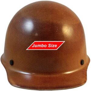 texas america safety company msa skullgard (large shell) cap style hard hats with staz on suspension - natural tan