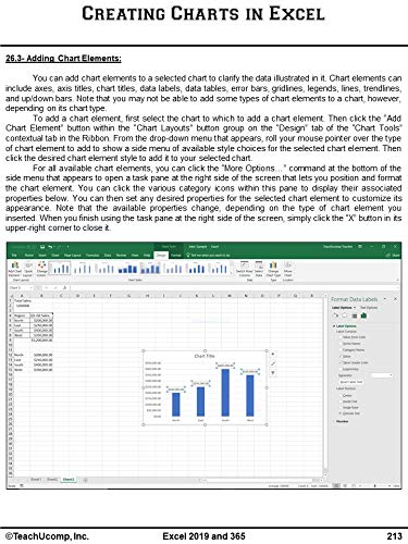 TEACHUCOMP Video Training Tutorial for Microsoft Excel 2019 DVD-ROM Course and PDF Manual