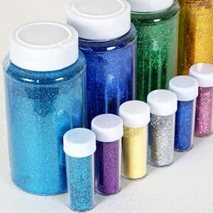 TABLECLOTHSFACTORY 1 Pound Black DIY Art & Craft Glitter Extra Fine with Shaker Bottle for Wedding Party Event Table Centerpieces Decor