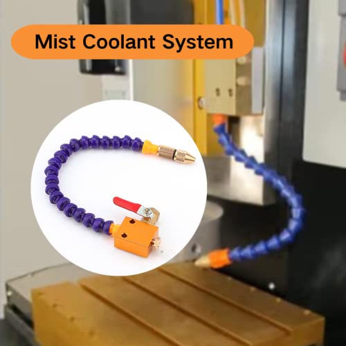 Mist Coolant Spray System, CNC Cooling System Mist Coolant Lubrication Spray System Cooling Sprayer Engraving Machine for 8mm Air Pipe CNC Lathe Milling Drill Machine