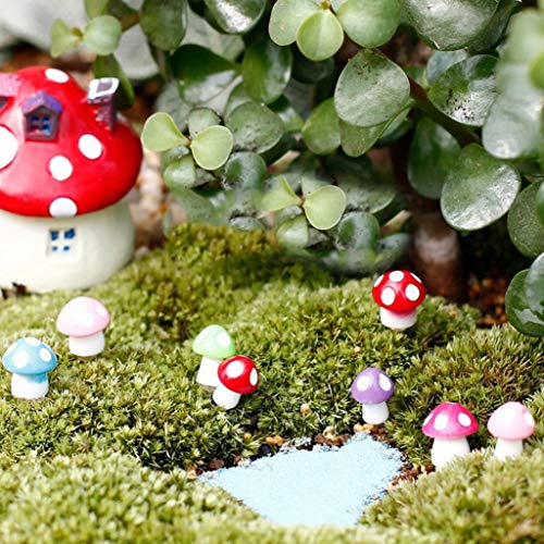 Gilroy 10pcs Mini Mushrooms Miniature Figurines, Fairy Garden Accessories, Fairy Garden Supplies, Micro Landscape - Plant Pots, Bonsai Craft Decor