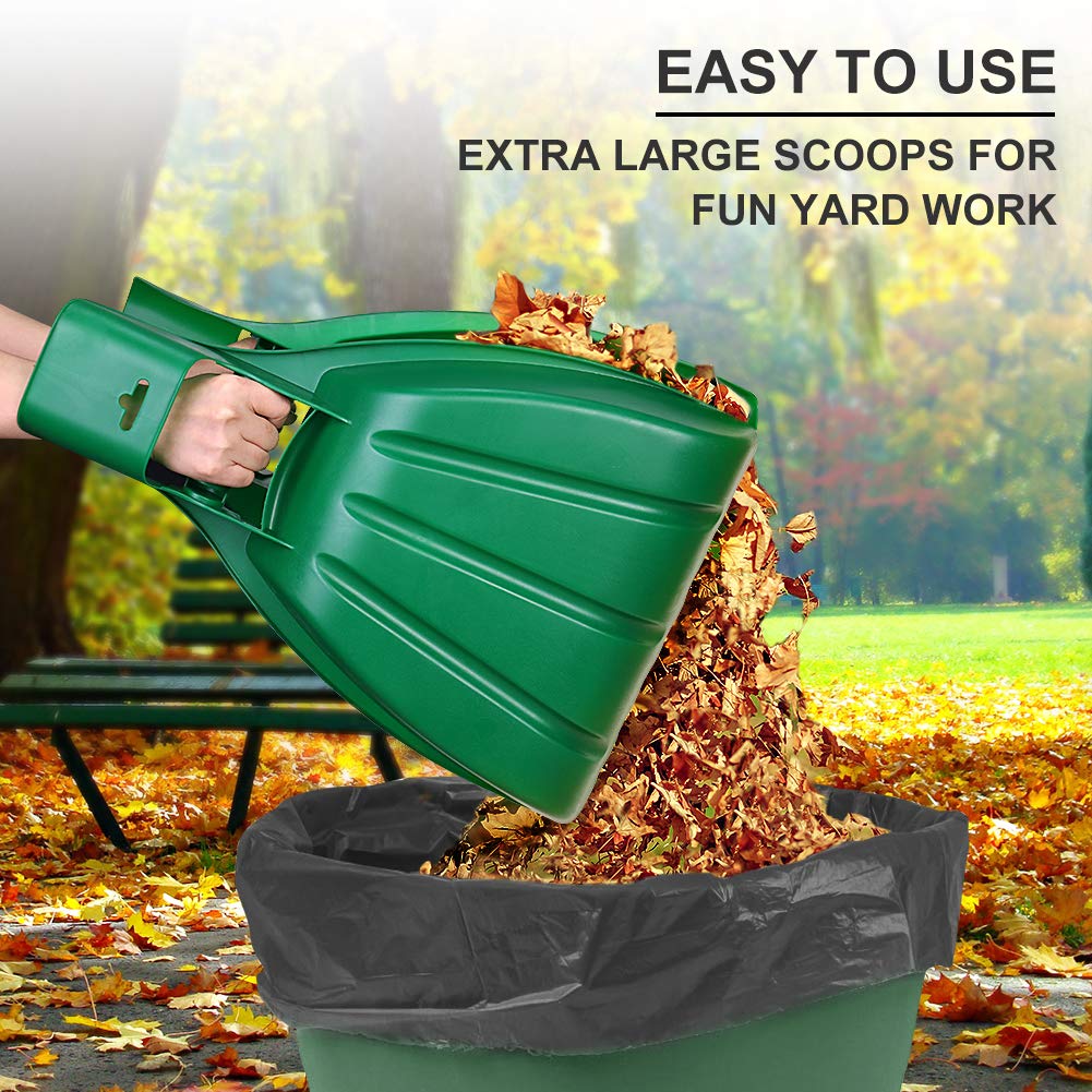 Eastrans Large Leaf Scoops and Hand Rake Claw, Ergonomic Hand Held Garden Rake Grabbers for Picking up Leaves,Grass Clippings and Lawn Debris