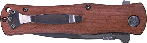 Pappy - to the world you're one person but to us you are the world Stainless Steel Folding Pocket Knife with Clip, Wood