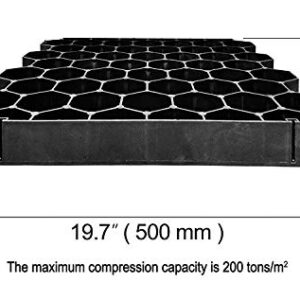 Techno Earth ( 1.9" Depth Permeable Grass Pavers for Your Grass Parking Lots, Access Roads, driveways, fire Lanes, RV and Boat Storage Pads - (Pack of 4-11 Sf) (Black)