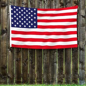 American USA Flag and Gadsden Don't Tread On Me Flag, 2 Polyester Flags, 3 x 5FT, Bright Colors And UV Fading Resistance, Double Stitched And Flags With Brass Grommets