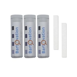 three pack restaurant sanitizer chlorine test paper, 10-200 ppm [3 vials of 100 paper strips]