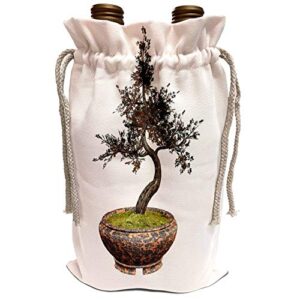 3drose boehm graphics bonsai - a cherry tree bonsai with cherries - wine bag (wbg_179992_1)