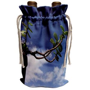 3drose susans zoo crew bonsai - reaching for sky small portulacaria bonsai - wine bag (wbg_182110_1)