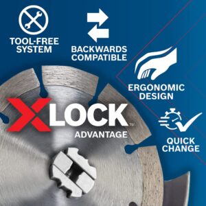 BOSCH TCWX1S500 5 In. x .045 In. X-LOCK Metal/Stainless Fast Cutting Abrasive Wheel 60 Grit Compatible with 7/8 In. Arbor Type 1A (ISO 41) for Applications in Metal, Stainless Steel Cutting