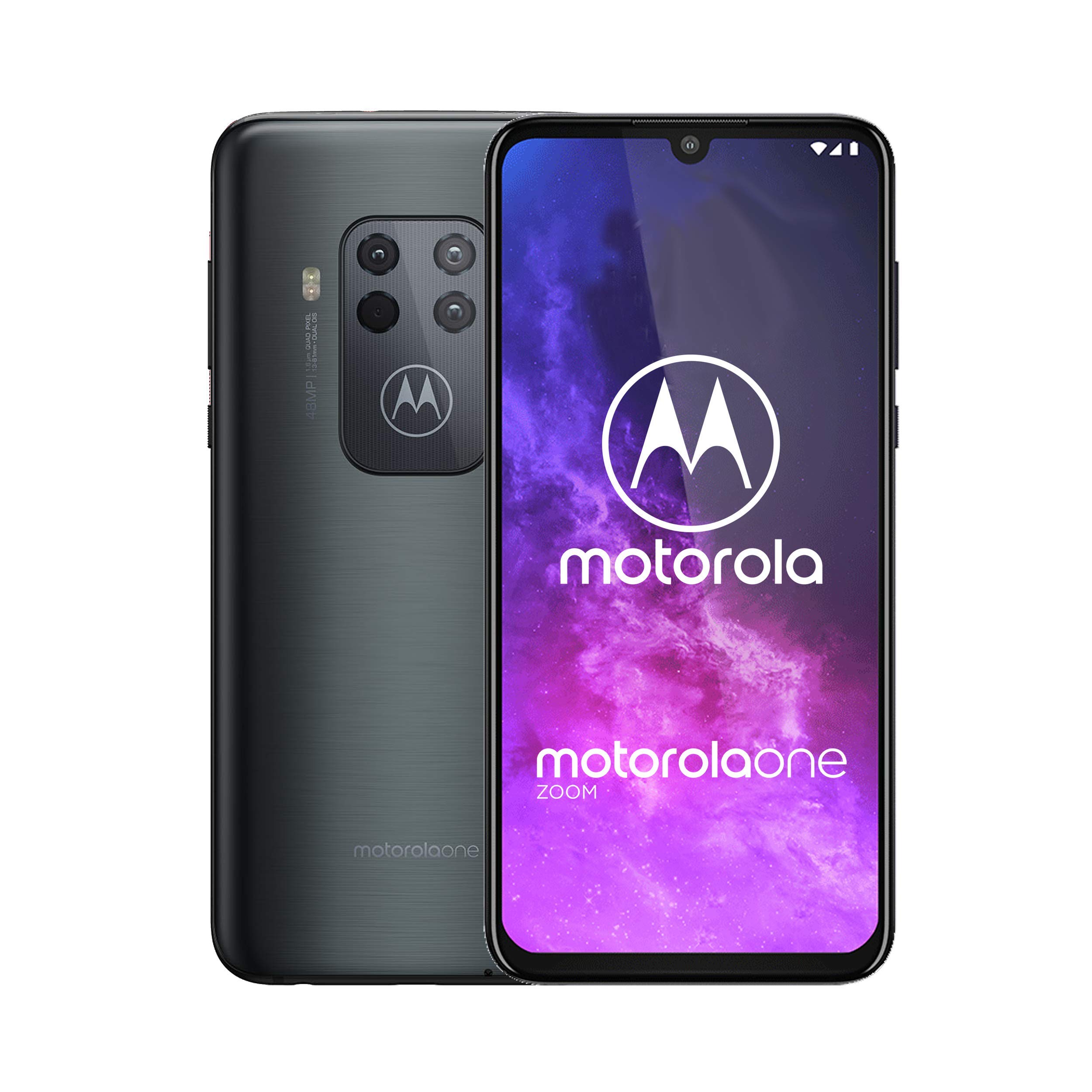 Motorola One Zoom - 128GB - GSM Unlocked (T-Mobile, AT&T Only) (Electric Grey)
