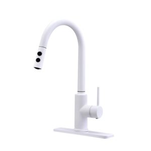 peppermint kitchen sink faucet pull down matte white kitchen faucets with pull out sprayer high arc single handle white faucet for kitchen sink brass