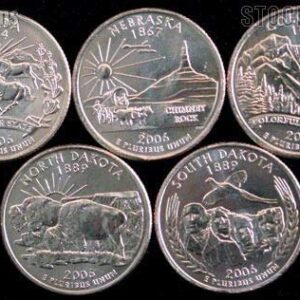 2006 D Complete Set of 5 State Quarters Uncirculated