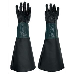 holdwin rubber sandblaster gloves for abrasive blasting be used on sandblast cabinet sand blasting gloves with particle