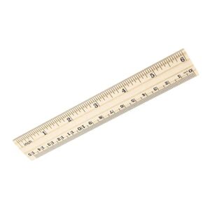 uxcell wood ruler 15cm 6 inch 2 scale office rulers wooden measuring ruler 5pcs