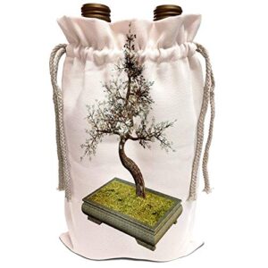 3drose boehm graphics bonsai - a cherry tree bonsai with white leaves - wine bag (wbg_179995_1)