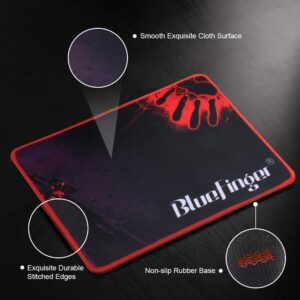 BlueFinger RGB Gaming Keyboard and Backlit Mouse Combo, USB Wired, LED Gaming set for Laptop PC Computer Game and Work