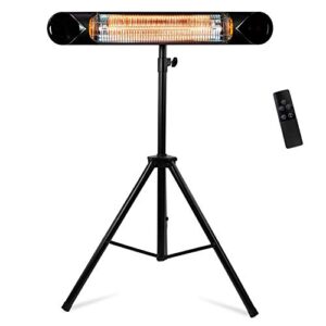 briza infrared electric patio heater - indoor/outdoor heater - portable wall/garage heater - 1500w - use with stand - mount to ceiling/wall)