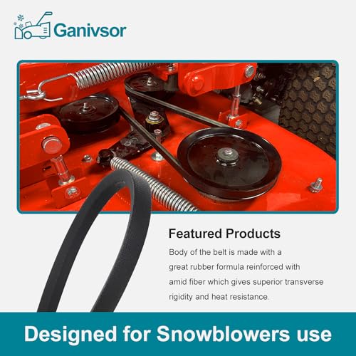 Ganivsor Replacement 3/8" x 33-1/4" 1733324SM 2-Stage Snow throwers Driver Belt Compatible with Murray Craftsman 579932 579932MA