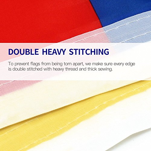Anley Pack of 2 Fly Breeze 3x5 Foot Solid White Flag - Vivid Color and Fade Proof - Canvas Header and Double Stitched - Plain White Flags Polyester with Brass Grommets 3 X 5 Ft