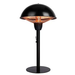 star patio electric patio heater, tabletop heater, infrared heaters, electric outdoor heater, outdoor space heater, portable heater with hammered bronze finished, 1500w, stp1566-bt