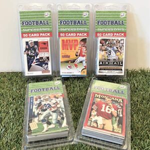 NFL Superstar- (50) Card Pack NFL Football Superstars Starter Kit all Different cards. Comes in Custom Souvenir Case! Perfect for the Ultimate Football Fan! by 3bros