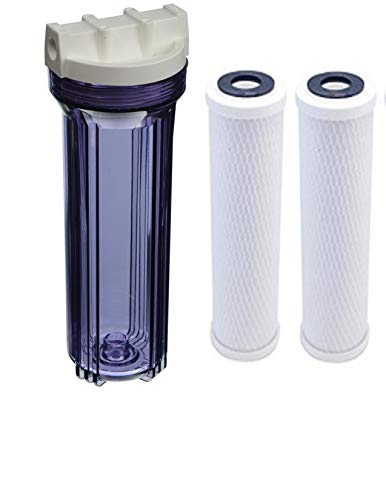 CFS COMPLETE FILTRATION SERVICES EST.2006 Compatible to Water Pur Company CCI-10CLW12 Filter Canister and (2) CCI-10-Ca Water Filters