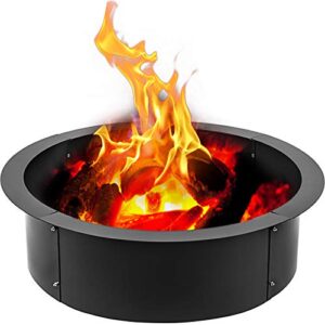 vbenlem fire pit ring 36-inch outer/30-inch inner diameter, 10inch height fire pit insert 2.5mm thick heavy duty solid steel, fire pit liner diy campfire ring above or in-ground for outdoor