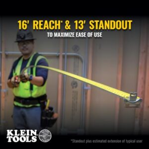 Klein Tools 9225 Tape Measure, Heavy-Duty Measuring Tape with 25-Foot Double-Hook Double-Sided Nylon Reinforced Blade, with Metal Belt Clip