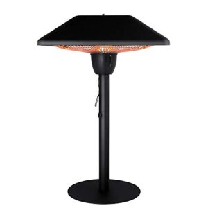 star patio electric patio heater, infrared heaters, tabletop heater, electric outdoor heaters, outdoor patio heater, classic sandy black, 1500w, stp1566-dt