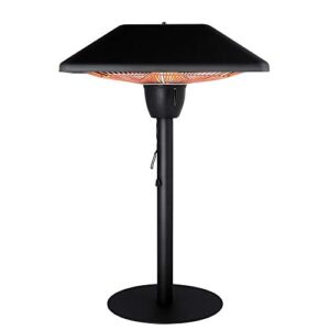 Star Patio Electric Patio Heater, Infrared Heaters, Tabletop Heater, Electric Outdoor Heaters, Outdoor Patio Heater, Classic Sandy Black, 1500W, STP1566-DT