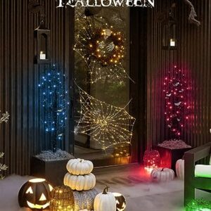 Homemory 2 Pack Color Changing Fairy Lights Battery Operated, 20Ft 60LEDs RGB Fairy String Twinkle Lights with Remote, Waterproof Silver Wire for Halloween Decor-13 Colors