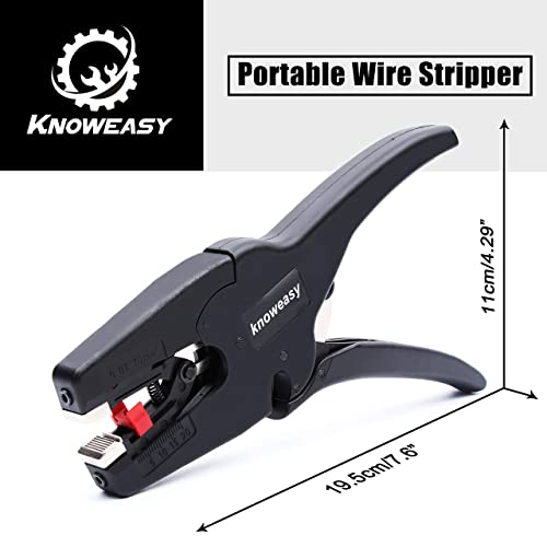 Wire Stripper, knoweasy Wire Stripper Tool with Cutter and 2 in 1 Wire Stripping Tool Works for Electronic,Electric,Automotive from 32 to 7 AWG