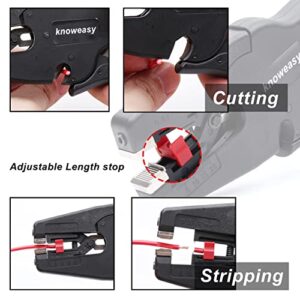 Wire Stripper, knoweasy Wire Stripper Tool with Cutter and 2 in 1 Wire Stripping Tool Works for Electronic,Electric,Automotive from 32 to 7 AWG