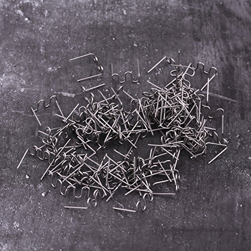 Plastic Repair Staples,Hot Staples Stainless Steel Plastic Stapler for Car Bumper Stapler Repair Welder 100pcs 0.8mm Auto Bumper Repair Pre Cut Welding Staples Repair Tool Kit