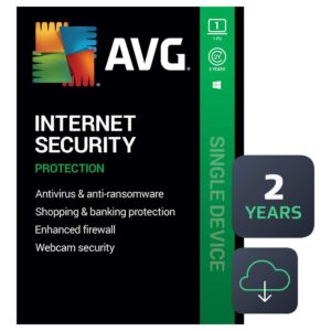avg internet security 2022 | antivirus protection software | 1 pc, 2 years [download]