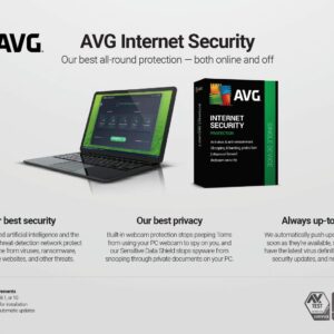 AVG Internet Security 2022 | Antivirus Protection Software | 1 PC, 2 Years [Download]