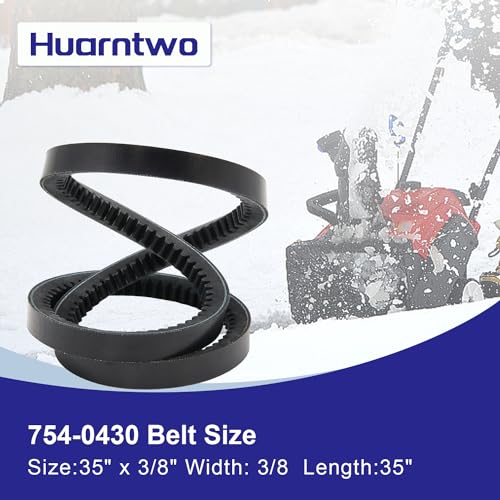 Huarntwo Set of 2 754-0430, 954-0430 Auger Drive Belt for MTD Troy Bilt Cub Cadet 2-Stage Snow Blowers