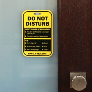 Do Not Disturb Privacy Double Sided Sign for the Office Cubicle Desk or Personal Room