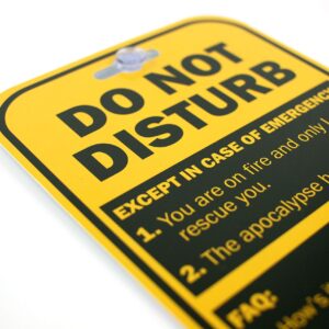 Do Not Disturb Privacy Double Sided Sign for the Office Cubicle Desk or Personal Room