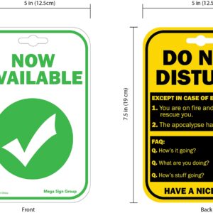 Do Not Disturb Privacy Double Sided Sign for the Office Cubicle Desk or Personal Room