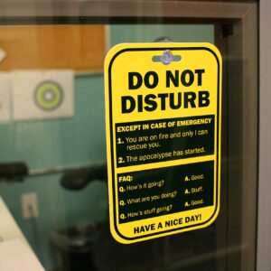 Do Not Disturb Privacy Double Sided Sign for the Office Cubicle Desk or Personal Room