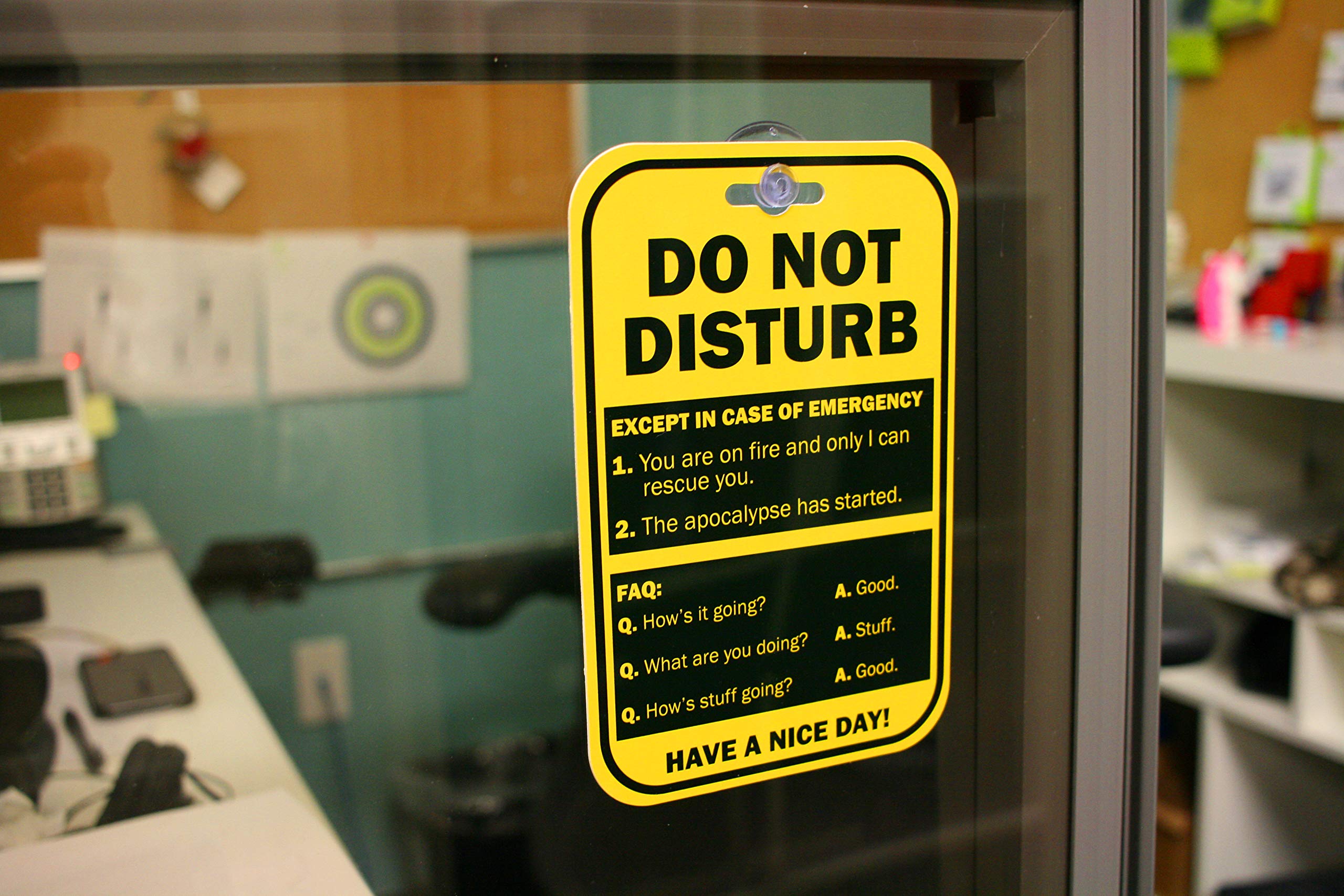 Do Not Disturb Privacy Double Sided Sign for the Office Cubicle Desk or Personal Room