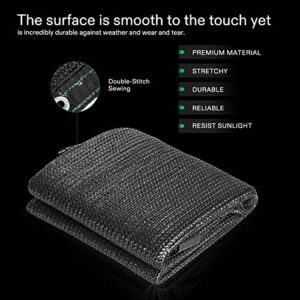 VIVOSUN Sunblock Shade Cloth, 50%-60% Shade Net, 6.5' x 10' Black Garden Shade Mesh with Grommets for Plant Covers, Swimming Pools, Patios, and Yards