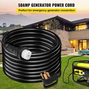 Mophorn 30Ft 50 Amp Generator Extension Cord STW 6/3 + 8/1 Generator Cord 125V 250V Generator Power Cord N14-50P & SS2-50R & CS6364 Twist Lock Connectors