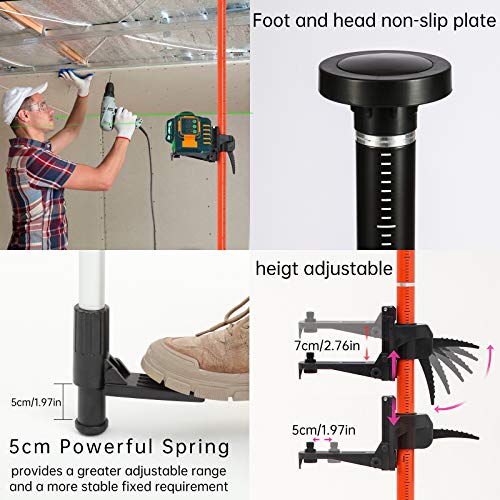 Telescoping Pole, Telescoping Laser Level Support Pole with Tripod and Mount for Lasers Level of Rotary and Line Lasers