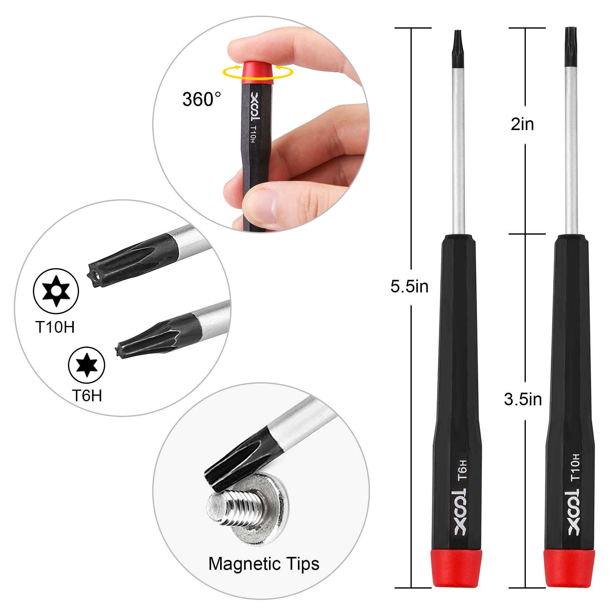 XOOL Tri Tip Screwdriver, 17 in 1 Professional Screwdriver Game Bit Repair Tools Kit for Switch JoyCon PS3 PS4 PS5 Xbox One 360 Gamebit NES SNES DS Wii GBA