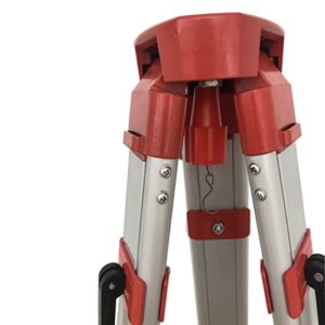 Surveying Tripod, Aluminum Survey Tripod with 5/8-Inch 11-Threaded Flat Head Quick Clamp for Auto Level