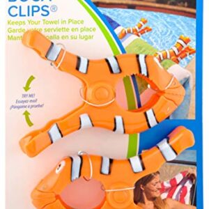 O2COOL Bocaclips - Beach Towel Clips For Beach Chairs, Patio And Pool Accessories - (Clown Fish/Turtle) 4 Count