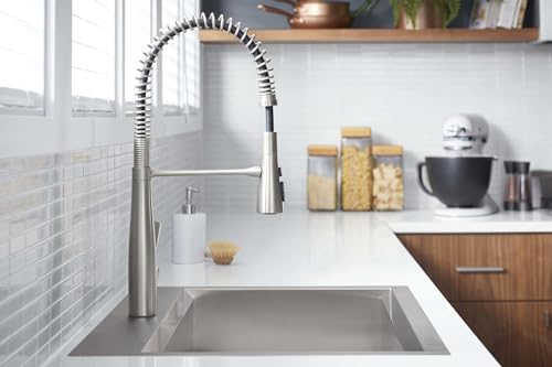 KOHLER K-REC22745-SD-2MB Semi-Professional Kitchen Faucet with Soap Dispenser, Vibrant Brushed Moderne Brass